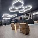 Hexagon LED Garage Light, 5 Hex Kit (24pcs), 6w/pc (Total Power 144W), 6500K, 120 - 130lm/w, AC100 - 277v,IP44, CRI:>80, For Garage, Shop, Gym, Basement, Barbershop, Warehouse, Car Detailing Shop - LEDMyPlace Load image into Gallery viewer, Hexagon LED Garage Light, 5 Hex Kit (24pcs), 6w/pc (Total Power 144W), 6500K, 120 - 130lm/w, AC100 - 277v,IP44, CRI:>80, For Garage, Shop, Gym, Basement, Barbershop, Warehouse, Car Detailing Shop - LEDMyPlace