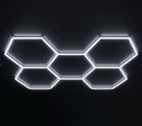 Hexagon LED Garage Light, 5 Hex Kit (24pcs), 6w/pc (Total Power 144W), 6500K, 120 - 130lm/w, AC100 - 277v,IP44, CRI:>80, For Garage, Shop, Gym, Basement, Barbershop, Warehouse, Car Detailing Shop - LEDMyPlace Load image into Gallery viewer, Hexagon LED Garage Light, 5 Hex Kit (24pcs), 6w/pc (Total Power 144W), 6500K, 120 - 130lm/w, AC100 - 277v,IP44, CRI:>80, For Garage, Shop, Gym, Basement, Barbershop, Warehouse, Car Detailing Shop - LEDMyPlace
