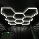 Hexagon LED Garage Light, 8 Hex Kit (35pcs), 6w/pc (Total Power 210W), 6500K, 120 - 130lm/w, AC100 - 277v,IP44, CRI:>80, For Garage, Shop, Gym, Basement, Barbershop, Warehouse, Car Detailing Shop - LEDMyPlace Load image into Gallery viewer, Hexagon LED Garage Light, 8 Hex Kit (35pcs), 6w/pc (Total Power 210W), 6500K, 120 - 130lm/w, AC100 - 277v,IP44, CRI:>80, For Garage, Shop, Gym, Basement, Barbershop, Warehouse, Car Detailing Shop - LEDMyPlace