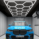 Hexagon LED Garage Lights with Rectangle Frame, 14 Hex Kit (57pcs), 6w/pc (Total Power 534W), 6500K, 120 - 130lm/w, AC100 - 277v,IP44, CRI:>80, For Garage, Shop, Gym, Basement, Barbershop, Warehouse - LEDMyPlace Load image into Gallery viewer, Hexagon LED Garage Lights with Rectangle Frame, 14 Hex Kit (57pcs), 6w/pc (Total Power 534W), 6500K, 120 - 130lm/w, AC100 - 277v,IP44, CRI:>80, For Garage, Shop, Gym, Basement, Barbershop, Warehouse - LEDMyPlace
