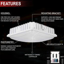 LED Canopy Light with 30W - 70W Selectable Wattage & 3000K - 5000K CCT– White - LEDMyPlace Load image into Gallery viewer, LED Canopy Light with 30W - 70W Selectable Wattage & 3000K - 5000K CCT– White - LEDMyPlace