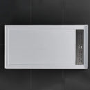 60" x 76" Frameless Shower Door - Acrylic Shower Pan with Linear Drain - Shower Kit with 5pc Shower Wall System Load image into Gallery viewer, 60" x 76" Frameless Shower Door - Acrylic Shower Pan with Linear Drain - Shower Kit with 5pc Shower Wall System