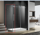 36 In. W x 76 In. H Shower Door Return Panel - 8mm Clear Tempered Glass Load image into Gallery viewer, 36 In. W x 76 In. H Shower Door Return Panel - 8mm Clear Tempered Glass