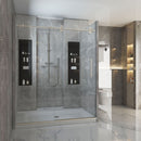 Ivanees Single Sliding Frameless Shower Door 8mm Clear Tempered Glass - Barn Door Style Load image into Gallery viewer, Ivanees Single Sliding Frameless Shower Door 8mm Clear Tempered Glass - Barn Door Style