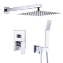 12 Inch Shower Head With Hand Held Combo - Brass Material Finish Load image into Gallery viewer, 12 Inch Shower Head With Hand Held Combo - Brass Material Finish