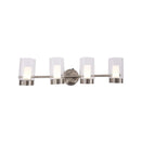 Bathroom Light Fixtures, 4000K, Dimmable, Brushed Nickel Finish,  Wall Mount, Damp Location, Vanity Lighting Load image into Gallery viewer, Bathroom Light Fixtures, 4000K, Dimmable, Brushed Nickel Finish,  Wall Mount, Damp Location, Vanity Lighting