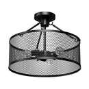 3-lights-matte-black-semi-flush-mount-ceiling-light Load image into Gallery viewer, 3-lights-matte-black-semi-flush-mount-ceiling-light