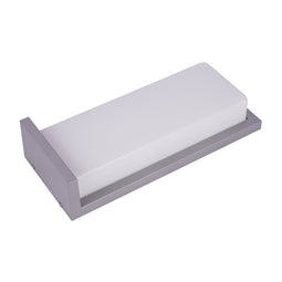 20W Modern LED Outdoor Wall Sconce Light 5000K 600LM White Acrylic Shade, 120-277V Non-Dimmable, ETL Listed, Wet Location, Painted Silver Finish 20W Modern LED Outdoor Wall Sconce Light 5000K 600LM White Acrylic Shade, 120-277V Non-Dimmable, ETL Listed, Wet Location, Painted Silver Finish