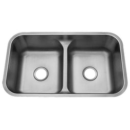 Leonet Tribute 50/50 Double Bowl Stainless Steel Kitchen Sink Leonet Tribute 50/50 Double Bowl Stainless Steel Kitchen Sink