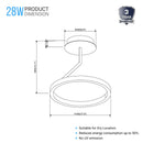 dimmable-28w-3000k-aluminum-body-finish-modern-style-circular-ceiling-lights Load image into Gallery viewer, dimmable-28w-3000k-aluminum-body-finish-modern-style-circular-ceiling-lights
