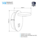 wall-sconce-14w-3000k-558lm Load image into Gallery viewer, wall-sconce-14w-3000k-558lm