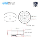 15-drum-shape-led-flush-mount-light-25w-4000k Load image into Gallery viewer, 15-drum-shape-led-flush-mount-light-25w-4000k