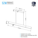 linear-led-pendant-mount-lights-52w-3000k-brown-pendant-mount-lights Load image into Gallery viewer, linear-led-pendant-mount-lights-52w-3000k-brown-pendant-mount-lights