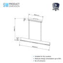 integrated-led-linear-chandelier-light-9w-3000k-black-chandelier-lights Load image into Gallery viewer, integrated-led-linear-chandelier-light-9w-3000k-black-chandelier-lights