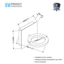 1-Ring Light, Rectangular Wall Sconce, 8W, 3000K, 290LM, Dimmable Load image into Gallery viewer, 1-Ring Light, Rectangular Wall Sconce, 8W, 3000K, 290LM, Dimmable