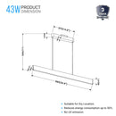 led-kitchen-island-light-chandelier-43w-3000k Load image into Gallery viewer, led-kitchen-island-light-chandelier-43w-3000k