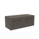 Elegant Smoky Grey - Double Door Wall Cabinet | 30"W x 12"H x 12"D Load image into Gallery viewer, Elegant Smoky Grey - Double Door Wall Cabinet | 30"W x 12"H x 12"D