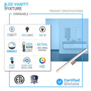 Bathroom Light Fixtures, 4000K (Cool White), Brushed Nickel Finish, For Damp Location,Wall Mount, Vanity Lighting Load image into Gallery viewer, Bathroom Light Fixtures, 4000K (Cool White), Brushed Nickel Finish, For Damp Location,Wall Mount, Vanity Lighting