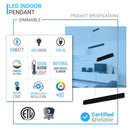 integrated-led-linear-chandelier-light-9w-3000k-black-chandelier-lights Load image into Gallery viewer, integrated-led-linear-chandelier-light-9w-3000k-black-chandelier-lights