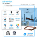 1-light-square-chandelier-lighting-70w-3000k-brown-pendant-lighting Load image into Gallery viewer, 1-light-square-chandelier-lighting-70w-3000k-brown-pendant-lighting