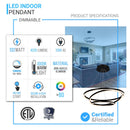 3-ring-led-light-unique-circular-chandelier-102w-3000k-4335lm-matte-black Load image into Gallery viewer, 3-ring-led-light-unique-circular-chandelier-102w-3000k-4335lm-matte-black