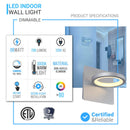 1-Ring Light, Rectangular Wall Sconce, 8W, 3000K, 290LM, Dimmable Load image into Gallery viewer, 1-Ring Light, Rectangular Wall Sconce, 8W, 3000K, 290LM, Dimmable