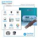 2-lights-indoor-rectangular-wall-sconce Load image into Gallery viewer, 2-lights-indoor-rectangular-wall-sconce