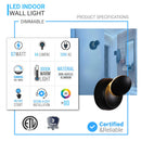 unique-wall-sconce-7w-3000k-dimmable Load image into Gallery viewer, unique-wall-sconce-7w-3000k-dimmable