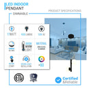 2-lights-globe-pendant-chandelier-17w-3000k-black-hanging-chandelier-lights Load image into Gallery viewer, 2-lights-globe-pendant-chandelier-17w-3000k-black-hanging-chandelier-lights