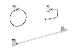 Shangri-La 3 pc Bath Set - Towel Ring - Chrome Shangri-La 3 pc Bath Set - Towel Ring - Chrome
