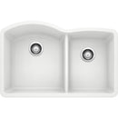 32 inch Double Bowl Undermount Kitchen Sink - 60/40 Load image into Gallery viewer, 32 inch Double Bowl Undermount Kitchen Sink - 60/40