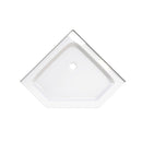 Ivanees - Neo Angle Center Drain Shower Base - Shower Pan - Double Tile Flanges - 36 X 36 X 5.5 Load image into Gallery viewer, Ivanees - Neo Angle Center Drain Shower Base - Shower Pan - Double Tile Flanges - 36 X 36 X 5.5