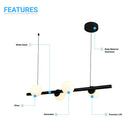 led-linear-chandeliers40w-3000k-matte-black-pendant-lights Load image into Gallery viewer, led-linear-chandeliers40w-3000k-matte-black-pendant-lights