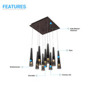 9-lights-modern-pendant-multi-light-45w-3000k-grey-led-pendant-lighting Load image into Gallery viewer, 9-lights-modern-pendant-multi-light-45w-3000k-grey-led-pendant-lighting