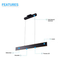 led-kitchen-island-light-chandelier-43w-3000k Load image into Gallery viewer, led-kitchen-island-light-chandelier-43w-3000k