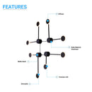 integrated-led-wall-sconces-lights-6w-head-3000k-black-wall-sconces-lighting Load image into Gallery viewer, integrated-led-wall-sconces-lights-6w-head-3000k-black-wall-sconces-lighting