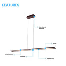 led-pmma-flat-island-pendant-light-25w-3000k-brown-pendant-lights Load image into Gallery viewer, led-pmma-flat-island-pendant-light-25w-3000k-brown-pendant-lights