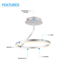 dimmable-28w-3000k-aluminum-body-finish-modern-style-circular-ceiling-lights Load image into Gallery viewer, dimmable-28w-3000k-aluminum-body-finish-modern-style-circular-ceiling-lights