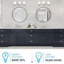 Bathroom Light Fixtures, 4000K, Dimmable, Brushed Nickel Finish,  Wall Mount, Damp Location, Vanity Lighting Load image into Gallery viewer, Bathroom Light Fixtures, 4000K, Dimmable, Brushed Nickel Finish,  Wall Mount, Damp Location, Vanity Lighting