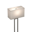 Decorative 61" Floor Lamps, Brushed Nickel & Straight rectangular pure white linen shade, With 1PCS ON-OFF Switch on the lamp holder Load image into Gallery viewer, Decorative 61" Floor Lamps, Brushed Nickel & Straight rectangular pure white linen shade, With 1PCS ON-OFF Switch on the lamp holder