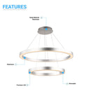 modern-double-ring-chandelier-115w-3000k-5750lm-aluminium-body-finish Load image into Gallery viewer, modern-double-ring-chandelier-115w-3000k-5750lm-aluminium-body-finish