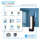 black-aluminum-led-outdoor-wall-cylinder-light Load image into Gallery viewer, black-aluminum-led-outdoor-wall-cylinder-light