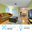 2-light-matte-black-semi-flush-mount-lighting Load image into Gallery viewer, 2-light-matte-black-semi-flush-mount-lighting