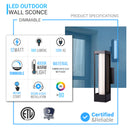 black-aluminum-led-outdoor-wall-cylinder-light Load image into Gallery viewer, black-aluminum-led-outdoor-wall-cylinder-light