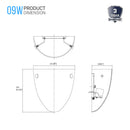 half-moon-wall-led-sconce-white-shade Load image into Gallery viewer, half-moon-wall-led-sconce-white-shade