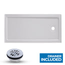 Single Threshold Shower Base - White Color - 60 In. X 32 In. Load image into Gallery viewer, Single Threshold Shower Base - White Color - 60 In. X 32 In.