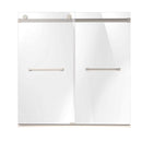 Ivanees Semi-Frameless Dual Sliding Glass Shower Door-56-60 Inch W x 60 Inch H & 56-60 Inch W X 76 Inch H Smart Adjustable Load image into Gallery viewer, Ivanees Semi-Frameless Dual Sliding Glass Shower Door-56-60 Inch W x 60 Inch H & 56-60 Inch W X 76 Inch H Smart Adjustable
