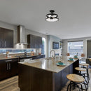 2-light-matte-black-semi-flush-mount-lighting Load image into Gallery viewer, 2-light-matte-black-semi-flush-mount-lighting