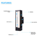 black-aluminum-led-outdoor-wall-cylinder-light Load image into Gallery viewer, black-aluminum-led-outdoor-wall-cylinder-light