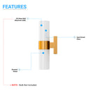 2-lights-wall-sconce-with-white-glass-shade Load image into Gallery viewer, 2-lights-wall-sconce-with-white-glass-shade